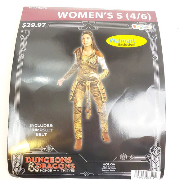 Disguise Dungeons & Dragons Women's S (4-6) Gold 2 Piece Halloween Holga New Toy - Picture 1 of 7
